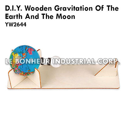 D.I.Y. Wooden Gravitation Of The Earth And The Moon
