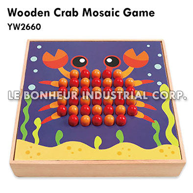 Wooden Crab Mosaic Game