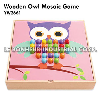Wooden Owl Mosaic Game
