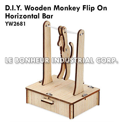 D.I.Y. Wooden Monkey Flip On Horizontal Bar