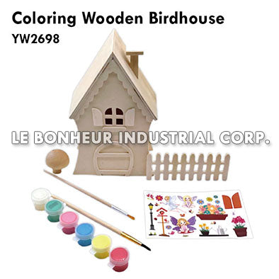 Coloring Wooden Birdhouse