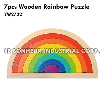 7pcs Wooden Rainbow Puzzle