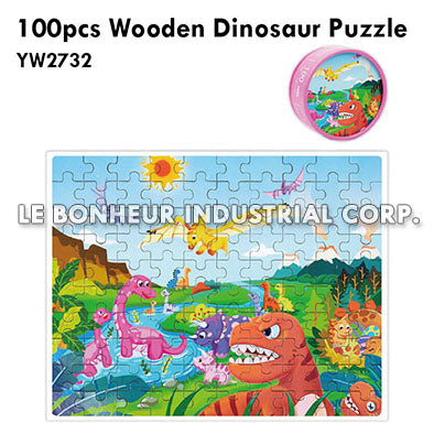 100pcs Wooden Dinosaur Puzzle