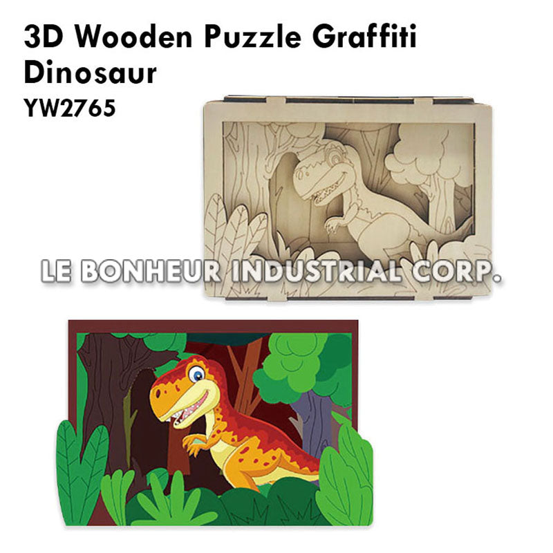 3D Wooden Puzzle Graffiti Dinosaur