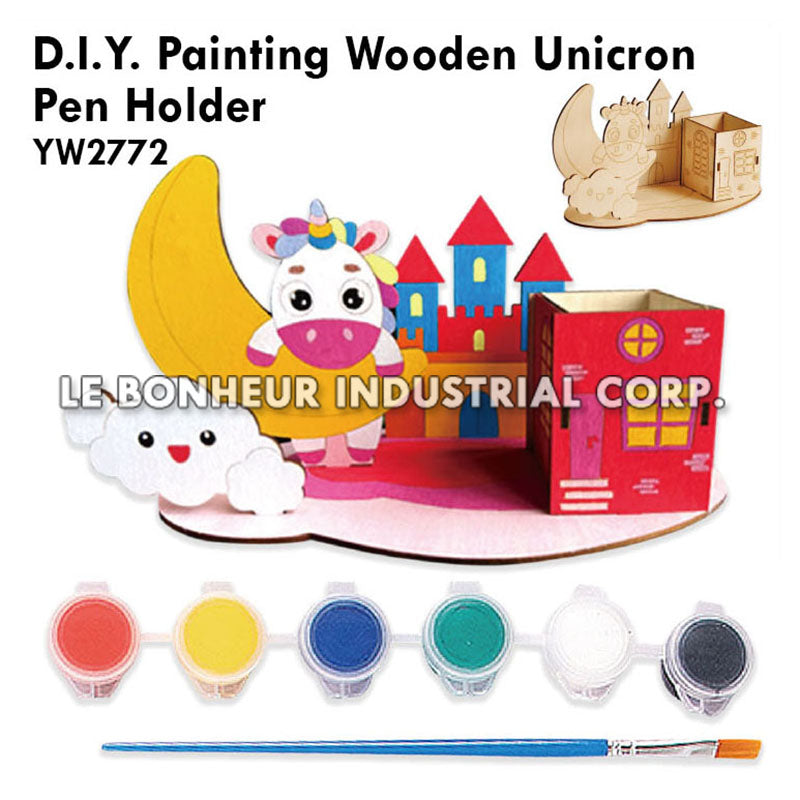 D.I.Y. Painting Wooden Unicron Pen Holder