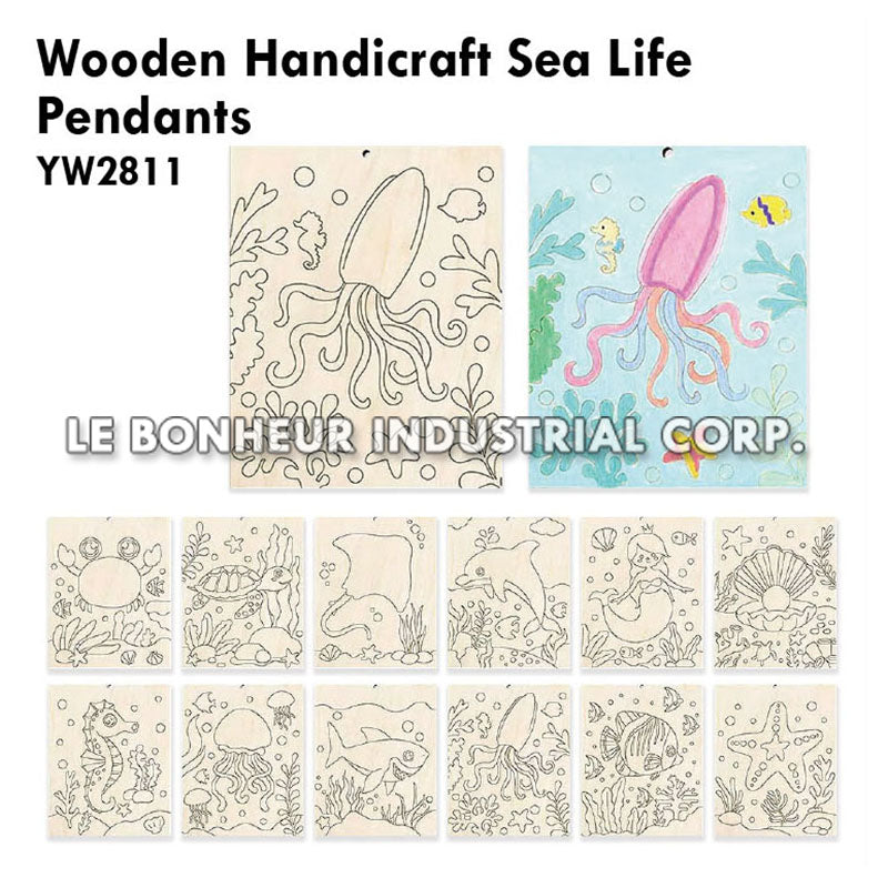 Wooden Handicraft Sea Life Pendants