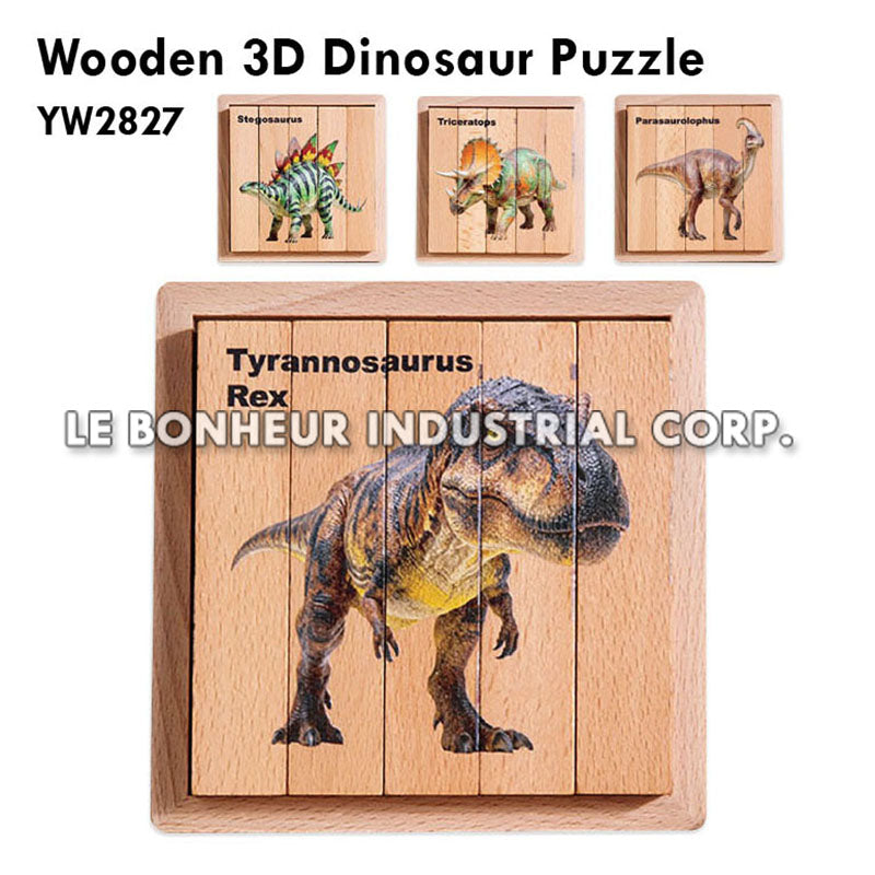 Wooden 3D Dinosaur Puzzle