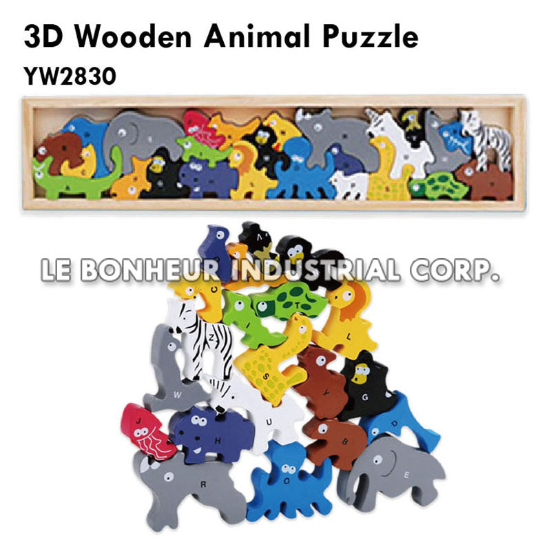 3D Wooden Animal Puzzle