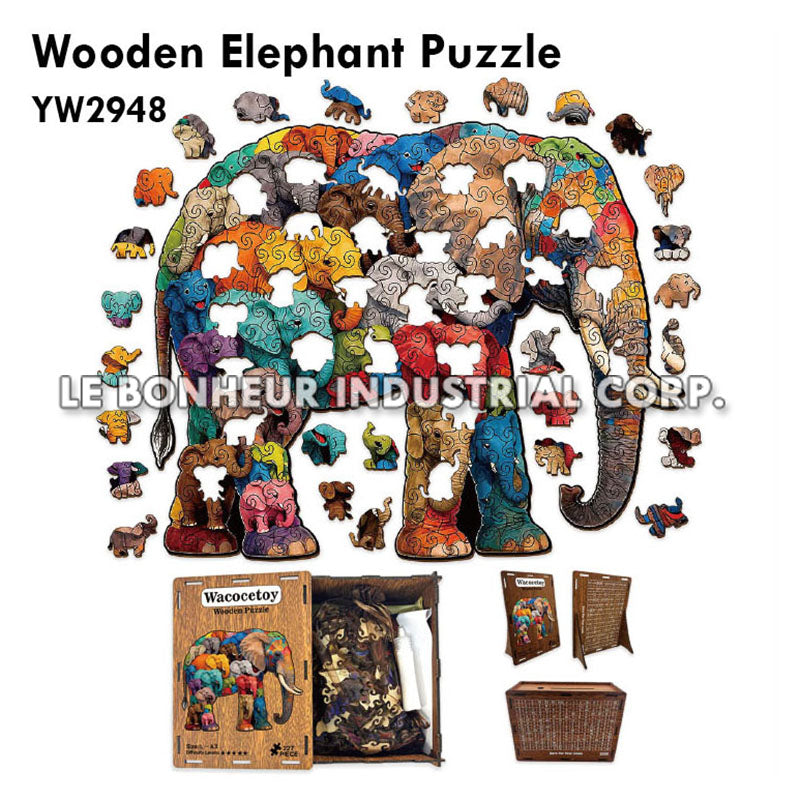 Wooden Elephant Puzzle