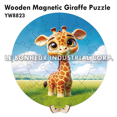 Wooden Magnetic Giraffe Puzzle