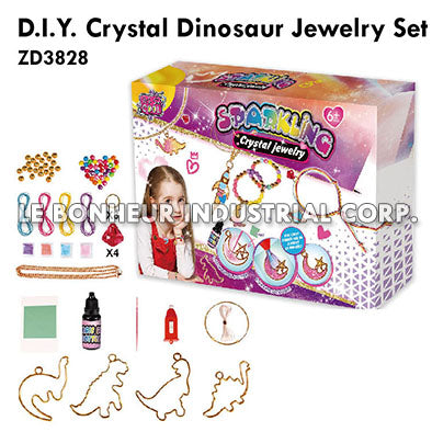 D.I.Y. Crystal Dinosaur Jewelry Set