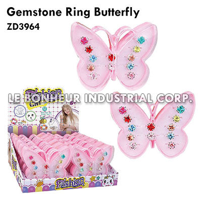 Gemstone Ring Butterfly