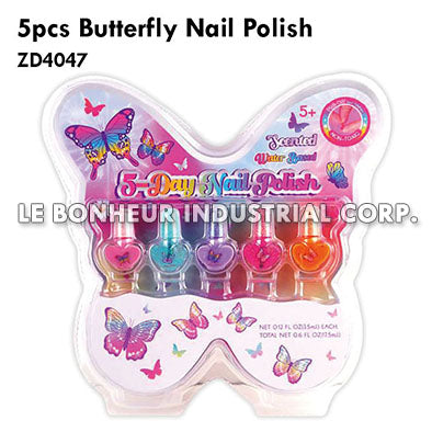 5pcs Butterfly Nail Polish
