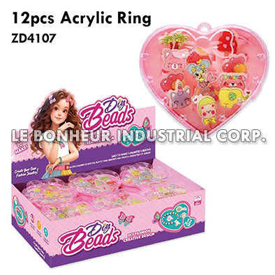 12pcs Acrylic Ring