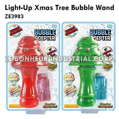 Light-Up Xmas Tree Bubble Wand