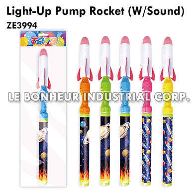 Light-Up Pump Rocket (W/Sound)