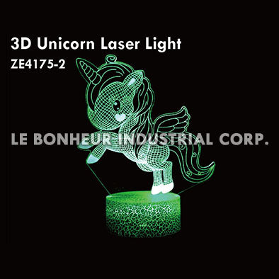 3D Unicorn Laser Light