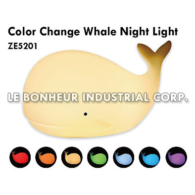 Color Change Whale Night Light