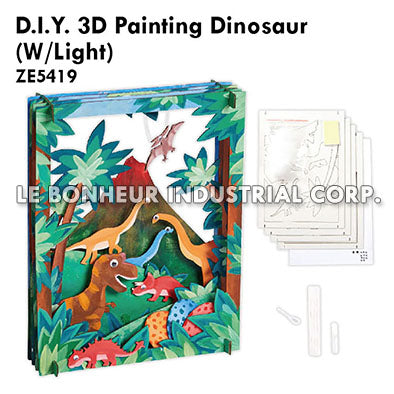 D.I.Y. 3D Painting Dinosaur (W/Light)