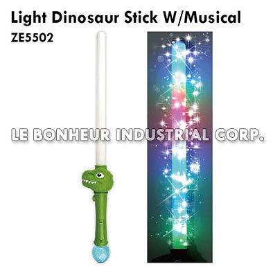 Light Dinosaur Stick W/Musical