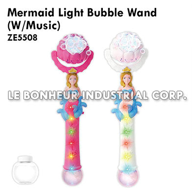 Mermaid Light Bubble Wand (W/Music)