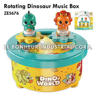 Rotating Dinosaur Music Box