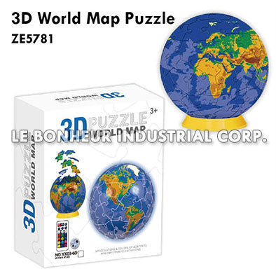 3D World Map Puzzle