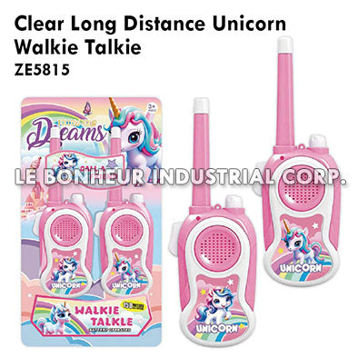 Clear Long Distance Unicorn Walkie Talkie