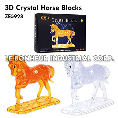 3D Crystal Horse Blocks