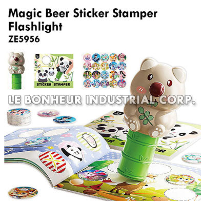 Magic Beer Sticker Stamper Flashlight