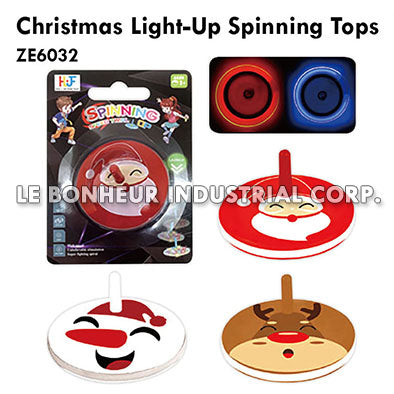 Christmas Light-Up Spinning Tops