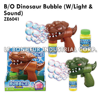 B/O Dinosaur Bubble (W/Light & Sound)