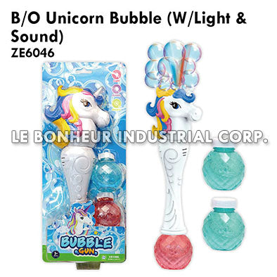 B/O Unicorn Bubble (W/Light & Sound)