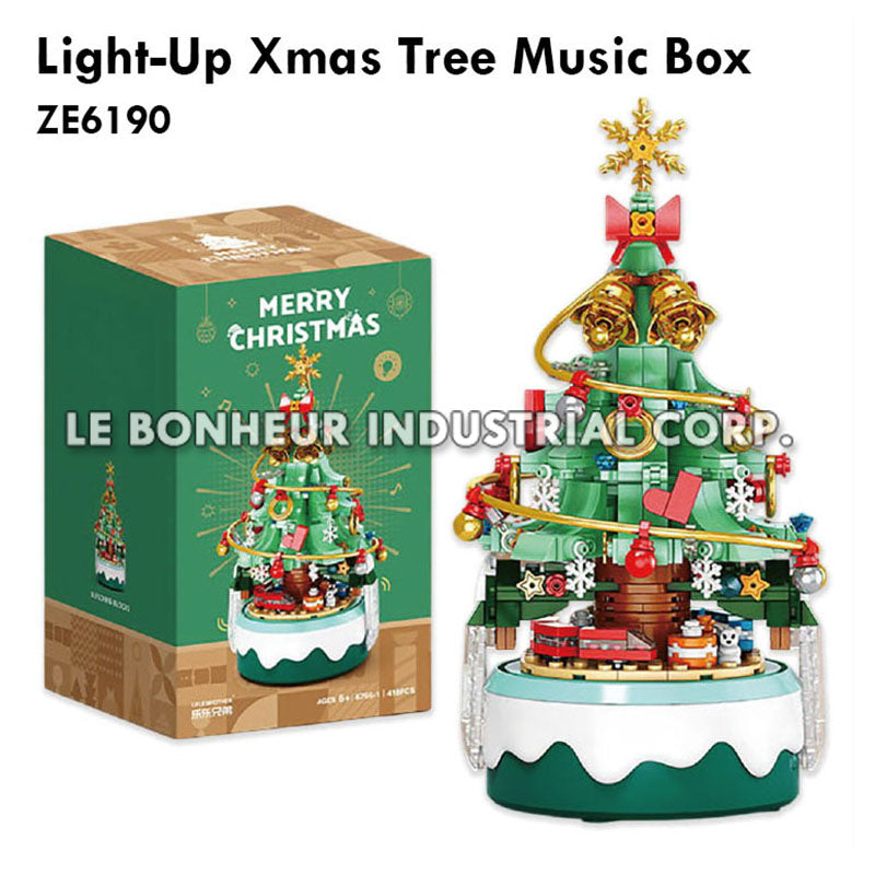 418pcs Light-Up Xmas Tree Music Box