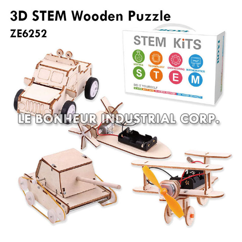 3D Stem Wooden Puzzle