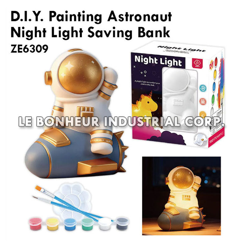 D.I.Y. Painting Astronaut Night Light Saving Bank
