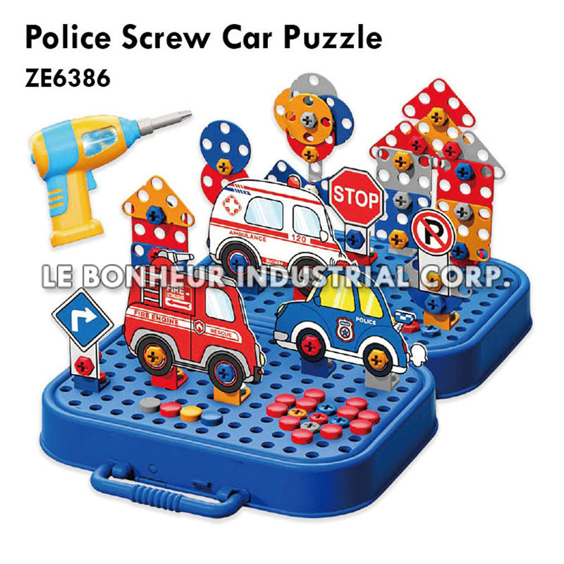 Police Screw Car Puzzle