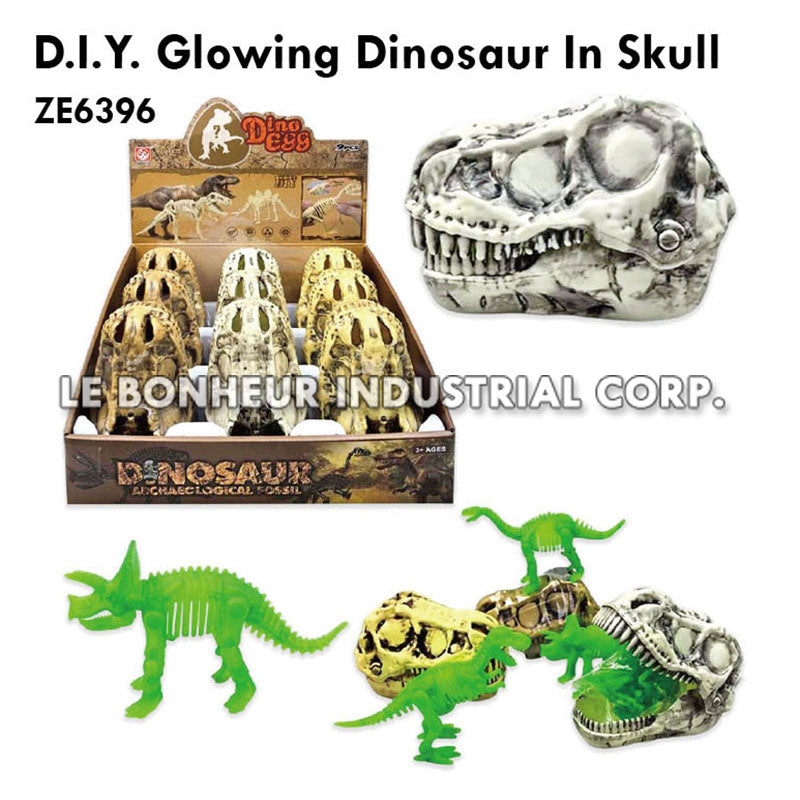 D.I.Y. Glowing Dinosaur In Skull