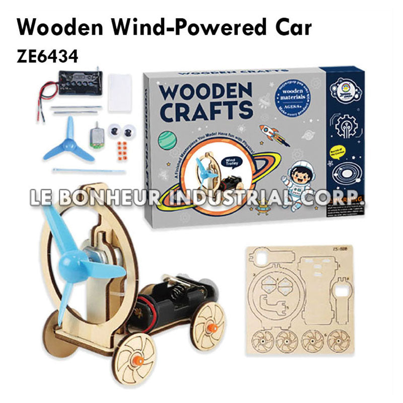 Wooden Wind-Powered Car (30pcs)