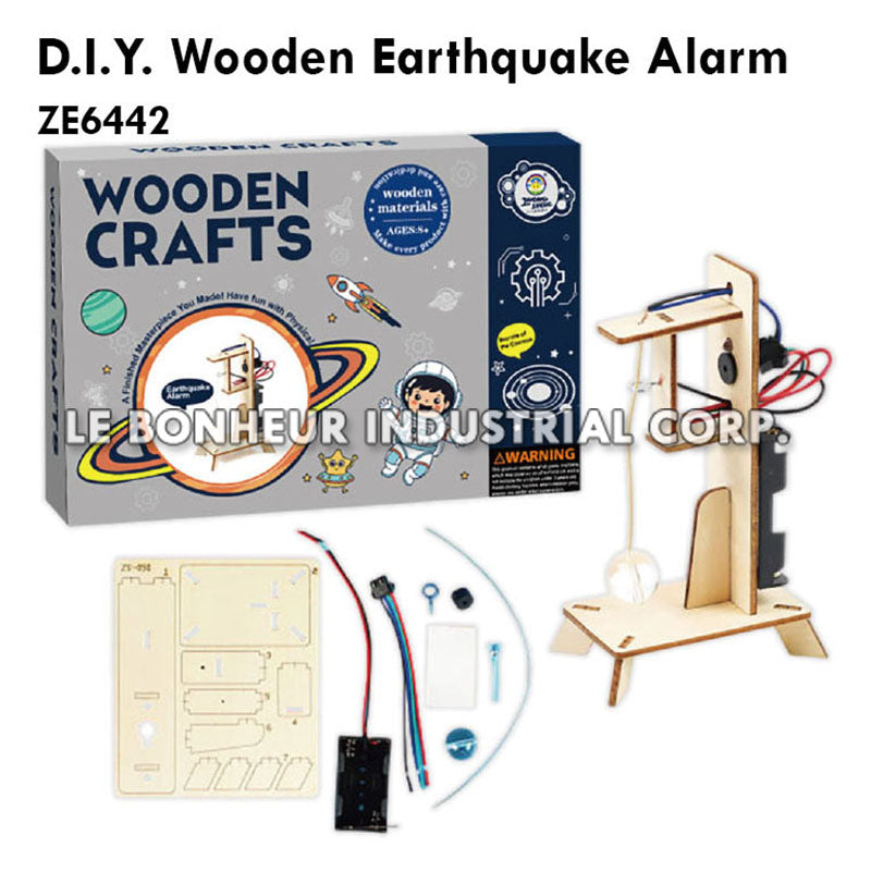 D.I.Y. Wooden Earthquake Alarm (18pcs)