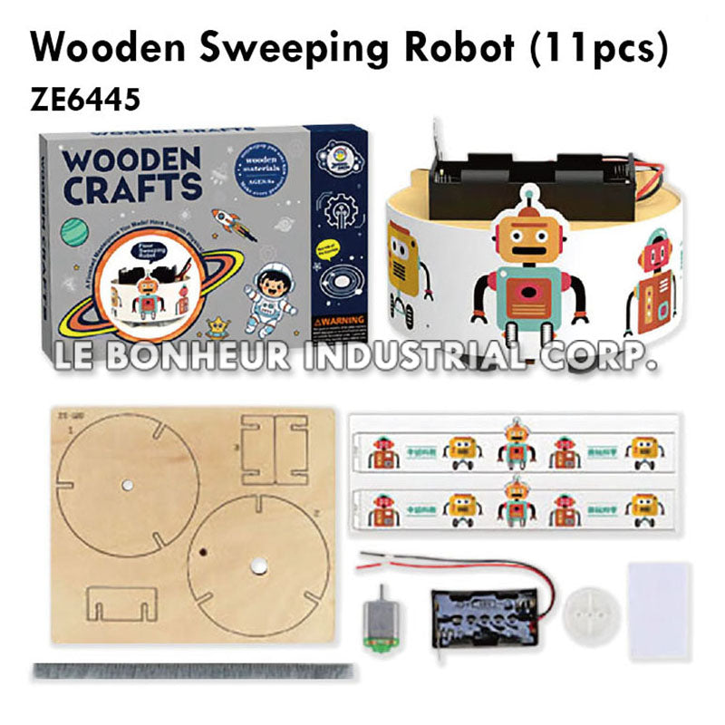 Wooden Sweeping Robot (11pcs)