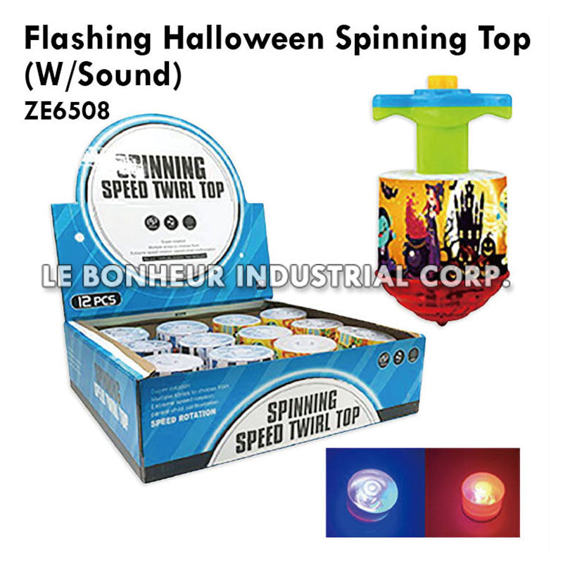 Halloween Flashing Spinning Top (W/Sound)