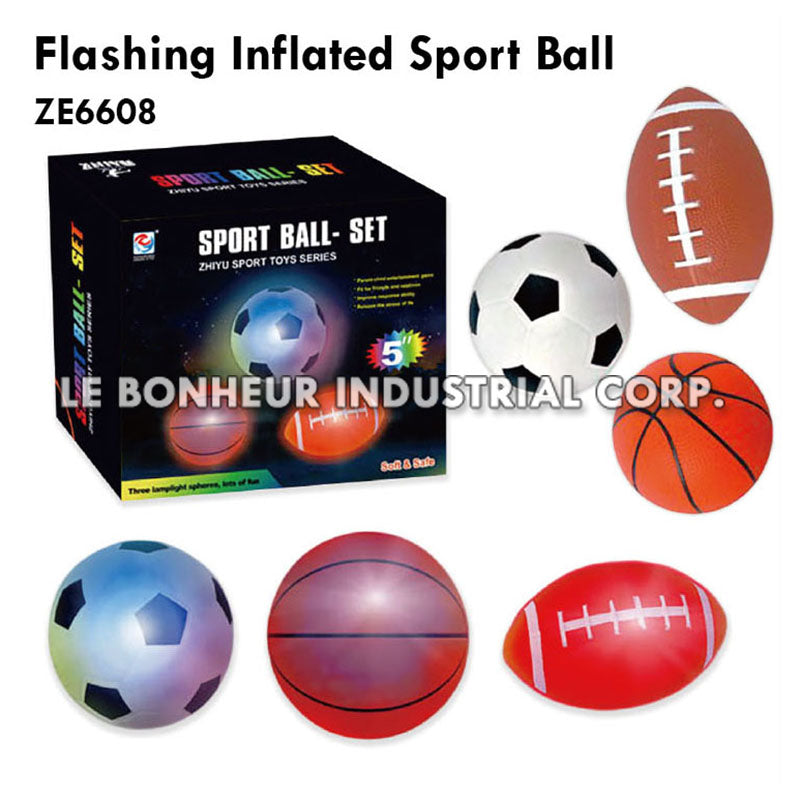 Flashing Inflated Sport Ball