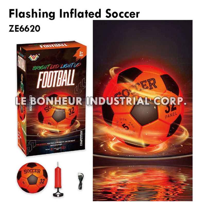 Flashing Inflated Soccer