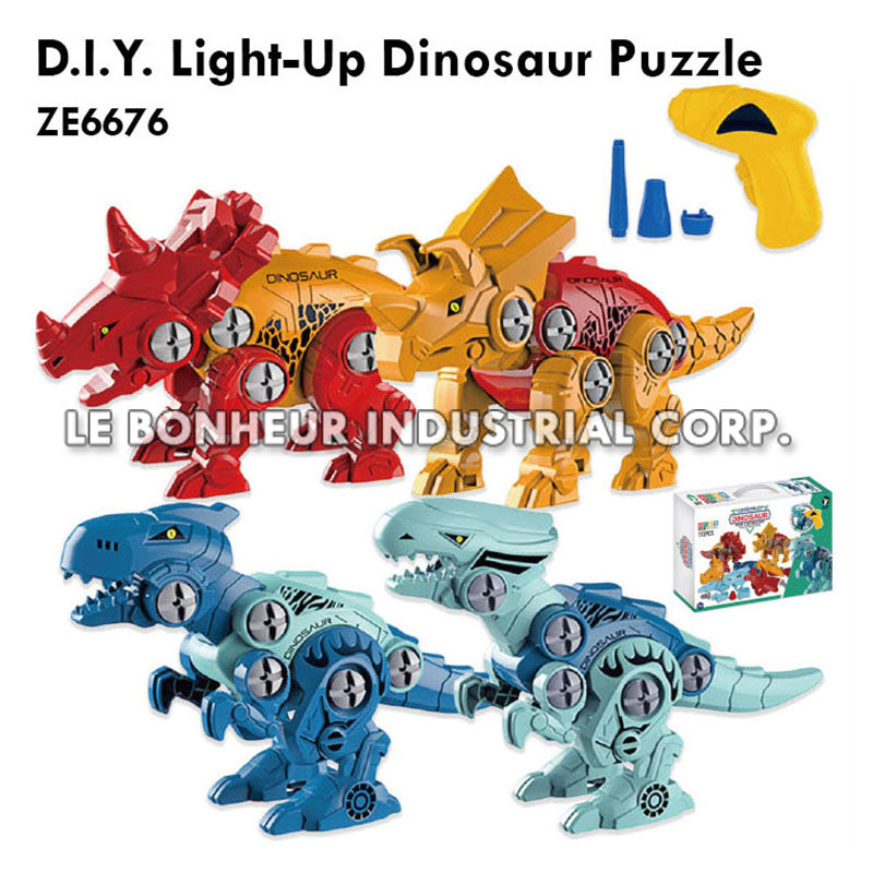 D.I.Y. Light-Up Dinosaur Puzzle