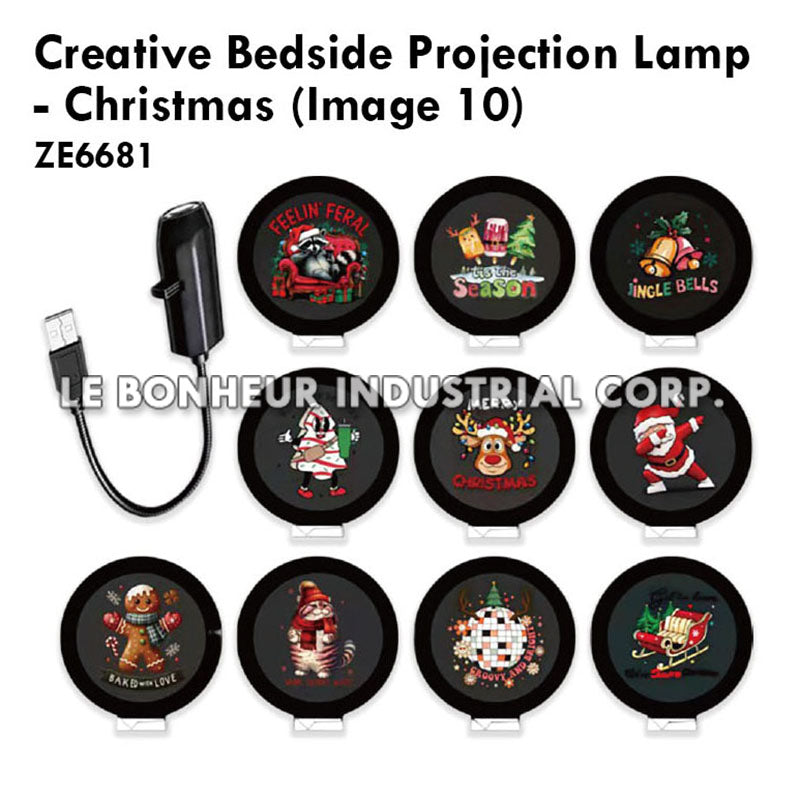 Creative Bedside Projection Lamp - Christmas (Image 10)