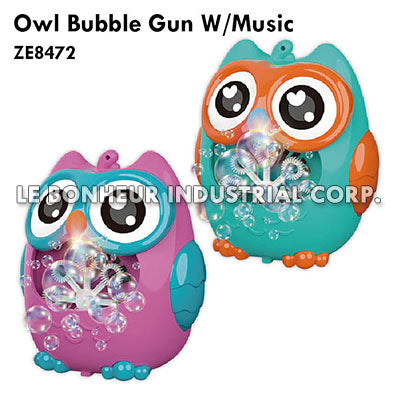 Owl Bubble Gun W/Music