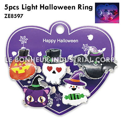 5pcs Light Halloween Ring
