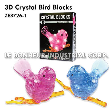 3D Crystal Bird Blocks