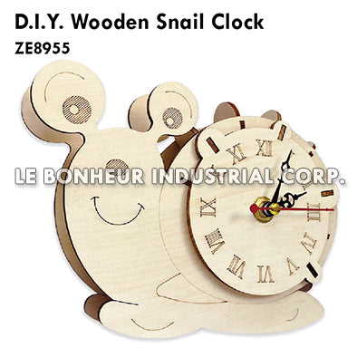 D.I.Y. Wooden Hand-Assembled Snail Clock